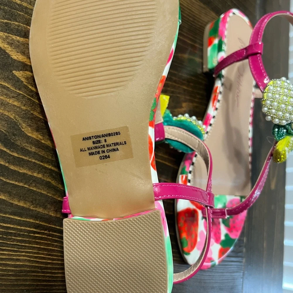 Betsey Johnson Pink and Multicolor Sandals - Picture 2 of 4
